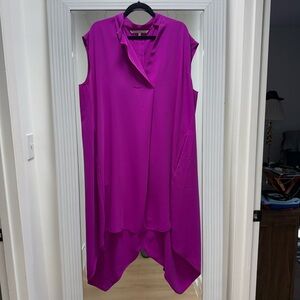 RACHEL Rachel Roy Vibrant Fuchsia High-Low Sleeveless Dress